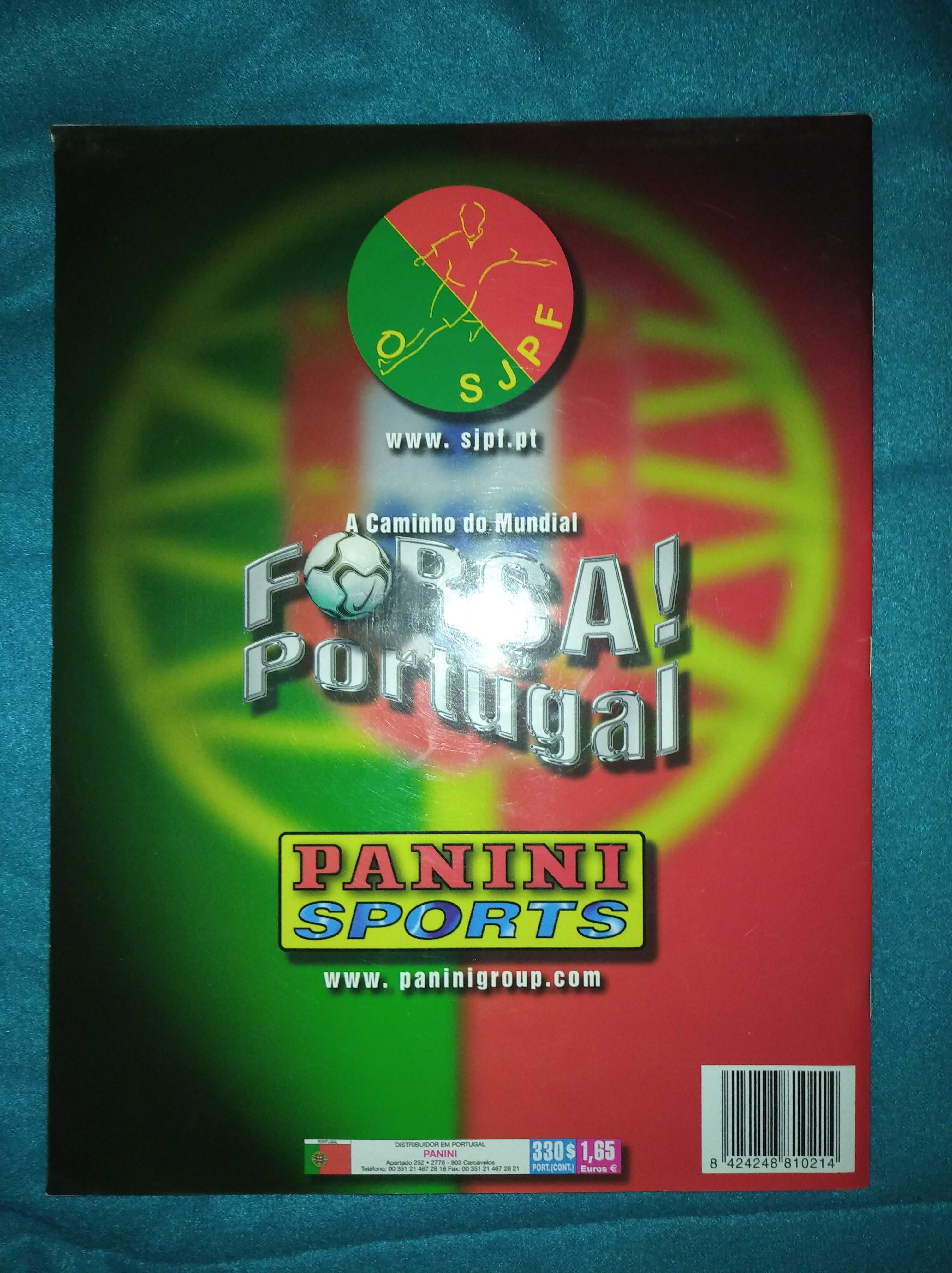 Força Portugal Caderneta Cromos Panini 2001/2002