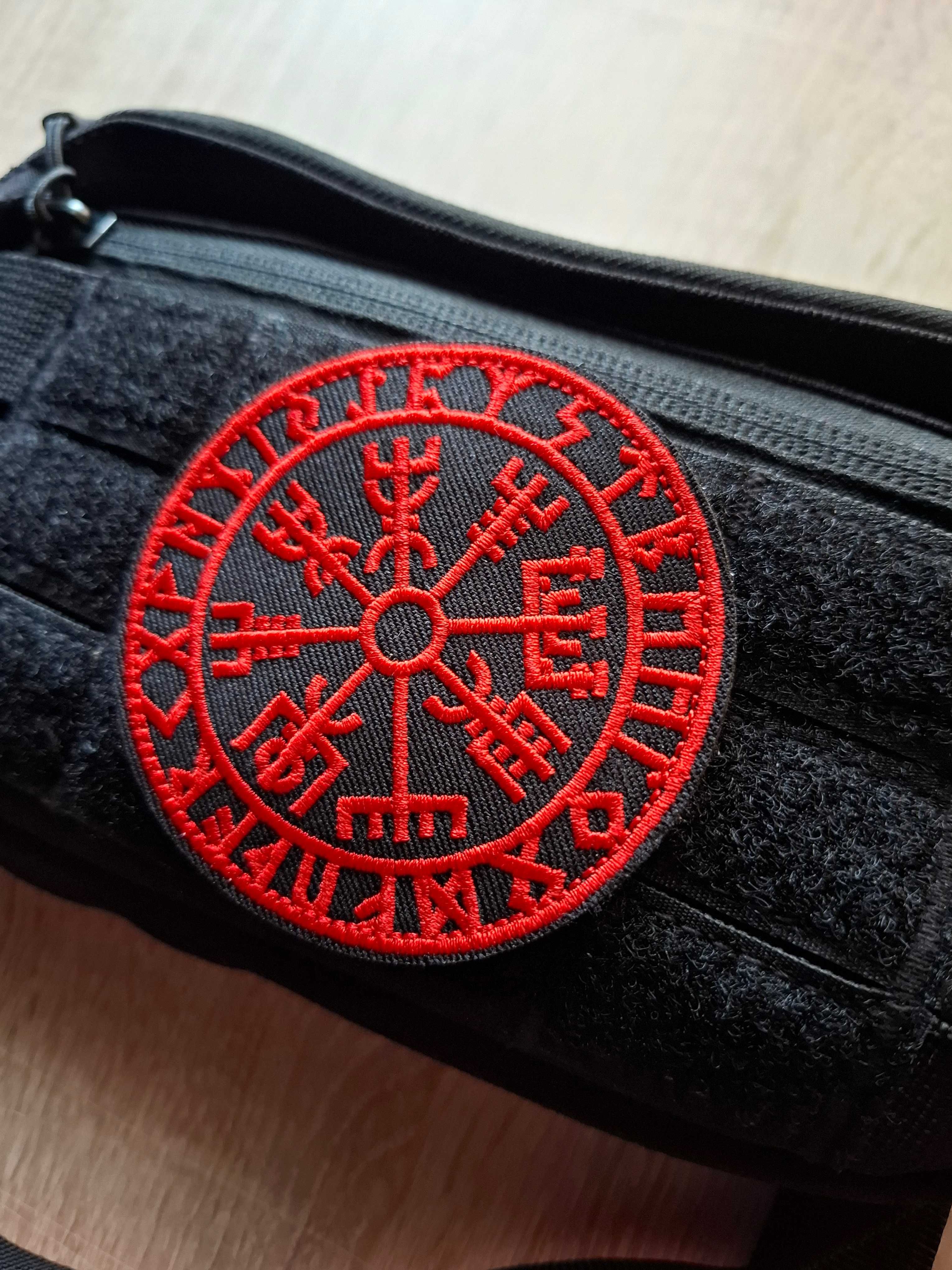Naszywka Haftowana Vegvisir Kompas Wikingów  Velcro Rzep