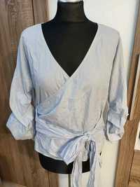 Elegancka bluzka damska 100% bawełna z oryginalnymi rękawami