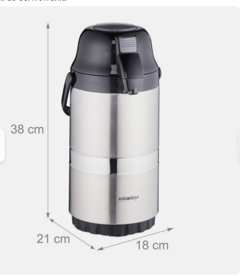 Dzbanek z pompką do kawy 2,5 l Relax Day