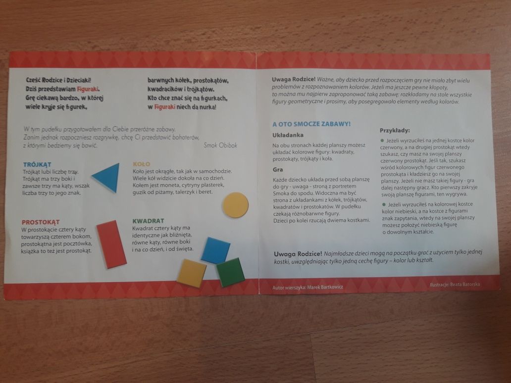 Figuraki gra edukacyjna GRANNA 3-7 lat planszowa
