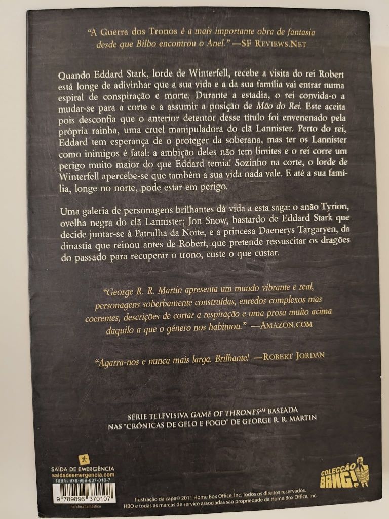 Livro de George R.R Martin - A Guerra dos Tronos