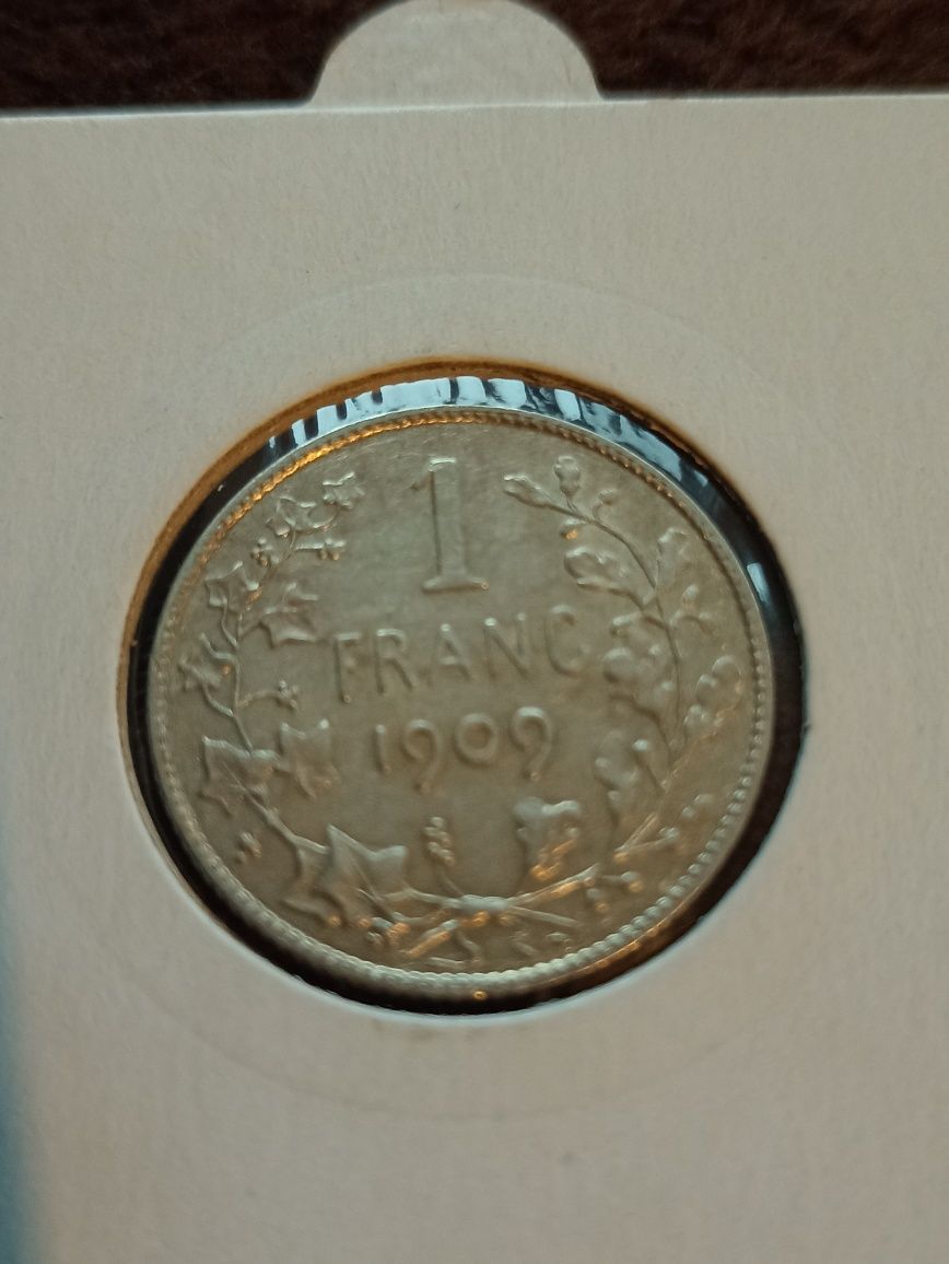 1 frank 1909 Leopold des srebro