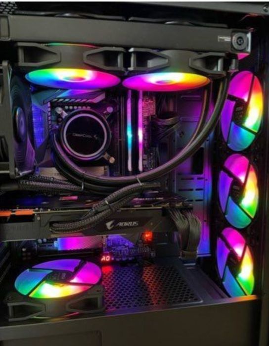 PC Gamer  com Watercooling Total i7 8700k+GTX 1080 Ti + Aorus  z390
