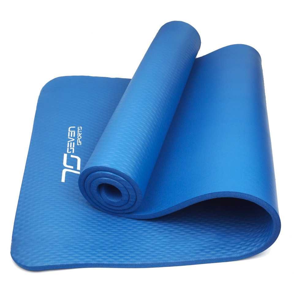 Nowa MATA DO ĆWICZEŃ Gruba Fitness Jogi Yoga 1,5 cm Niebieska