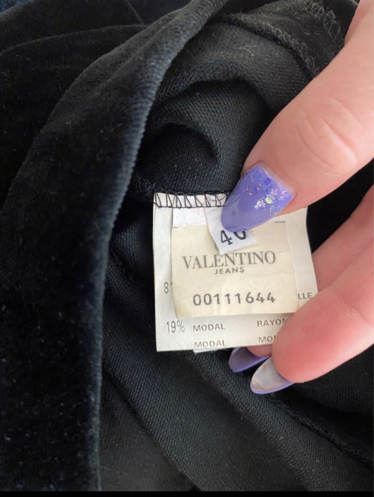 spodnie valentino welurowe/aksamitne vintage