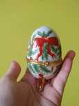 Jajko faberge vintage kolekcjonerskie porcelanowe szkatułka świąteczna