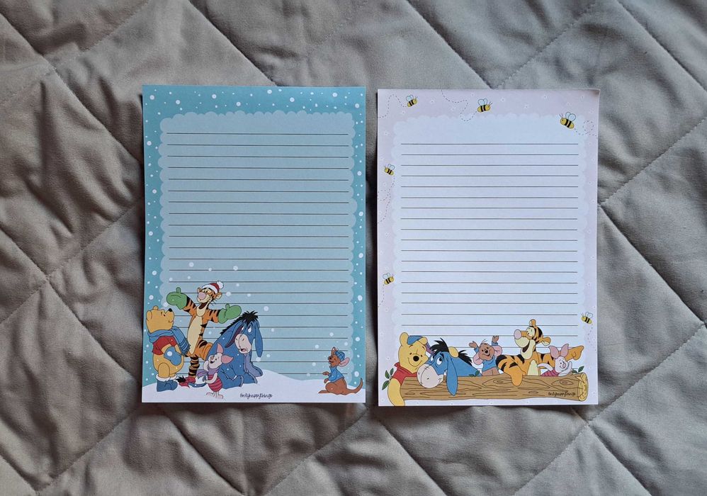 Zestaw dwóch karteczek notesowych Kubuś Puchatek