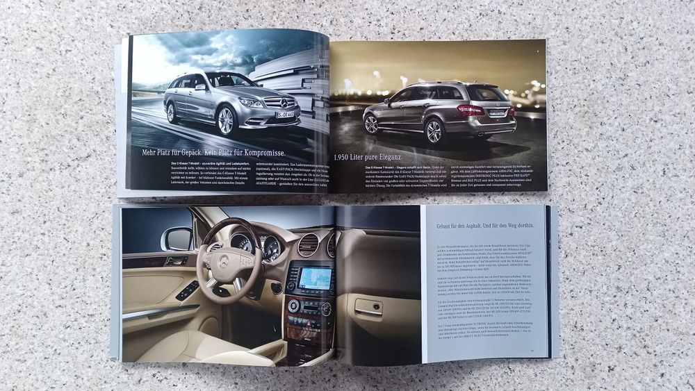 Mercedes Benz PERSONENWAGEN Program paleta modeli 2005 rok. Prospekty