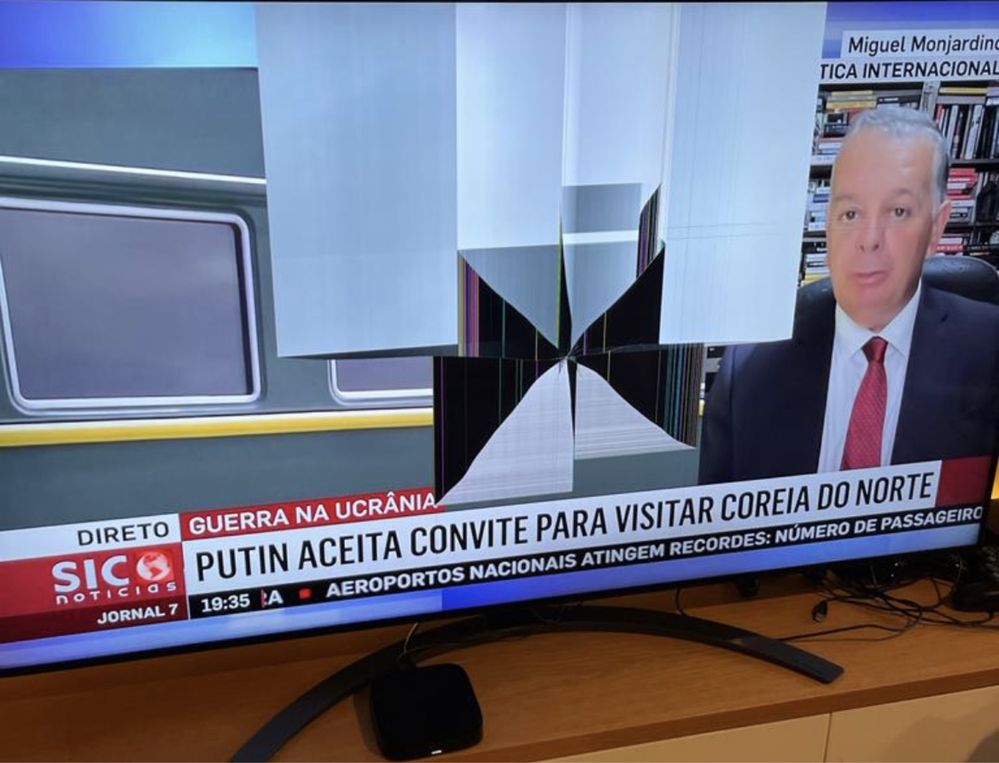 Tv vidro partido LG 65 polegadas