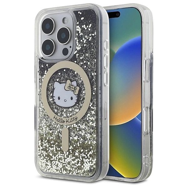 Hello Kitty HKHMP16LLGDIK iPhone 16 Pro 6.3" czarny złoty/black gold h