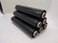 Folia stretch czarna 2,5 kg netto rolki 3.1kg