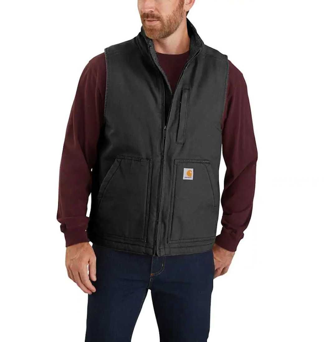 Kamizelka legendarnej, firmy Carhartt. Washed Duck Sherpa