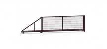 Brama przesuwna panel 3D przemysłowa H147x300 fi4 3D RAL7016 - 2 szt.