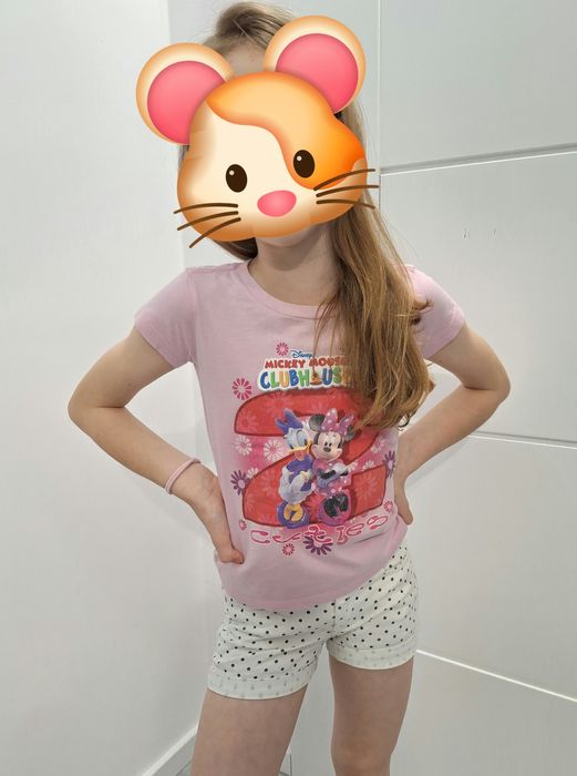 116 cm bluzeczka Disney z krótkim rękawem Myszka Minnie Daisy t-shirt