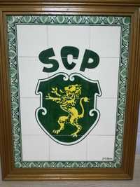 Quadro pintado à mão em azulejos do SCP