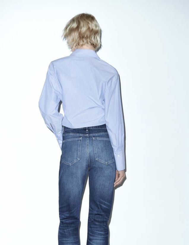 Рубашка Zara блакитного кольору