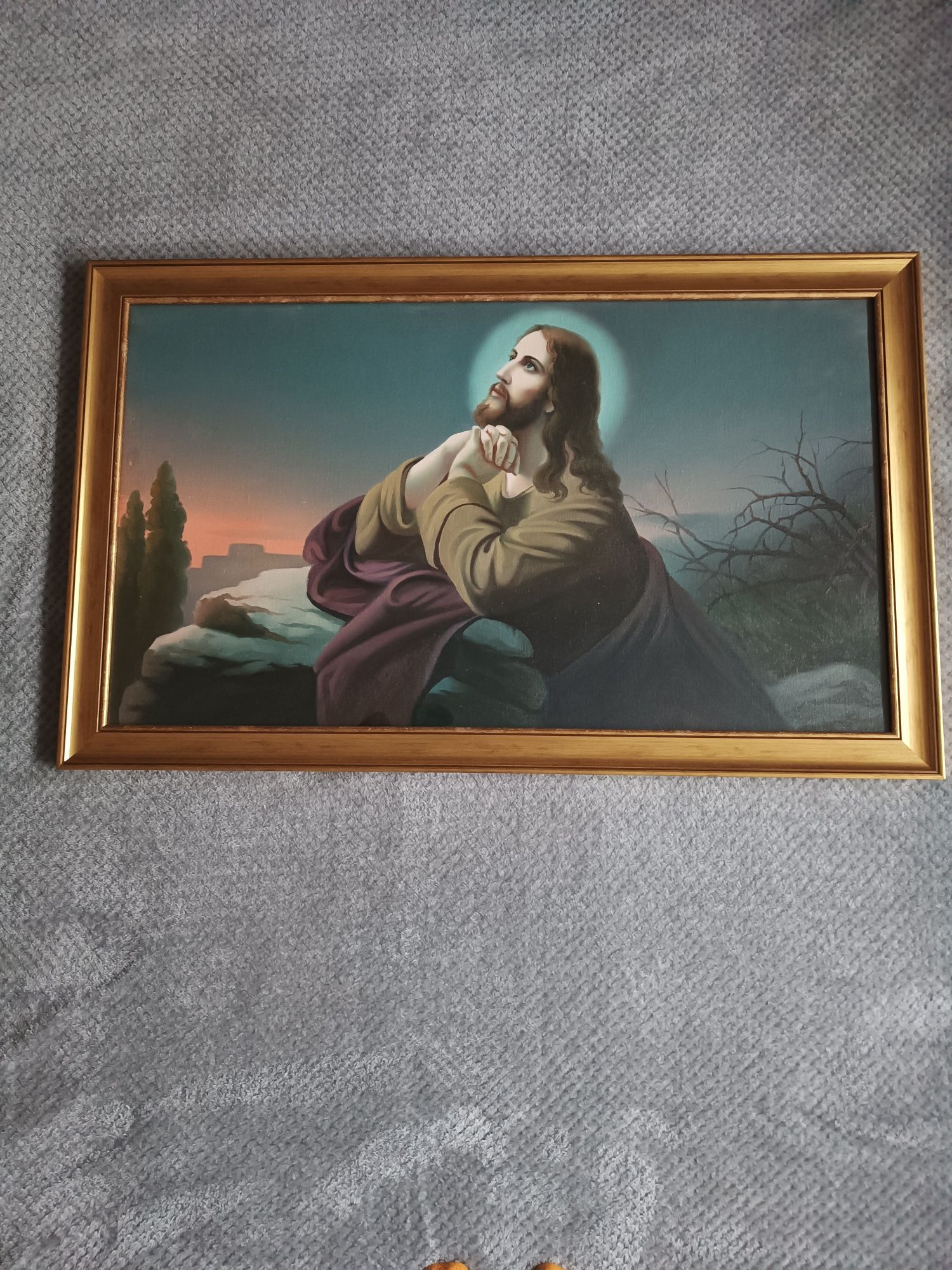 Obraz Jezusa Chrystusa modlącego się.