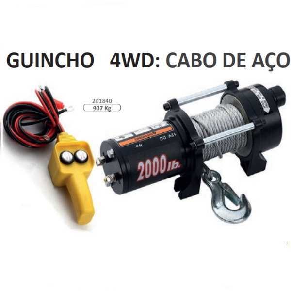 Guincho cabo de aço 12V 900Kg