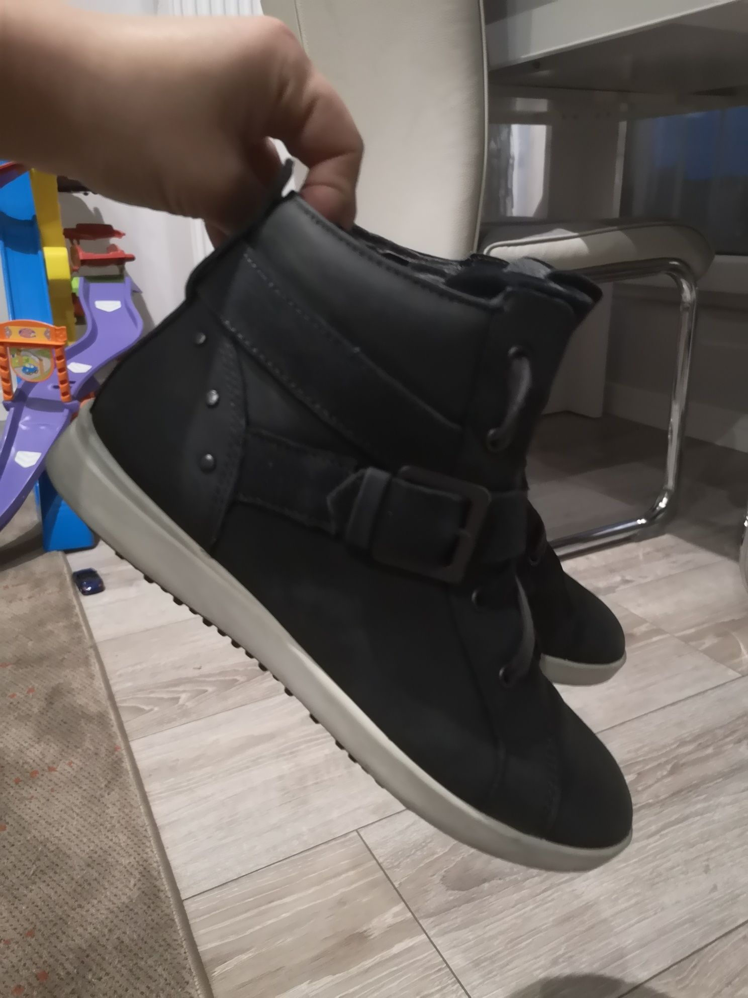 Buty Ecco 37 sneakersy trampki czarne tenisówki botki