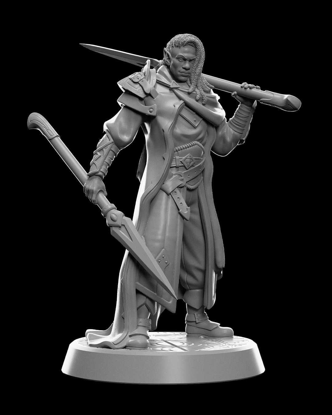Varyth Wojownik Cienia Figurka 32mm 14K zgodna z DnD RPG Pathfinder