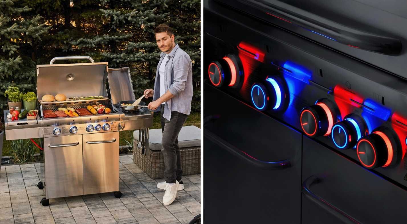 Grill gazowy Ogrodowy ŻELIWNY nierdzewny 4+1