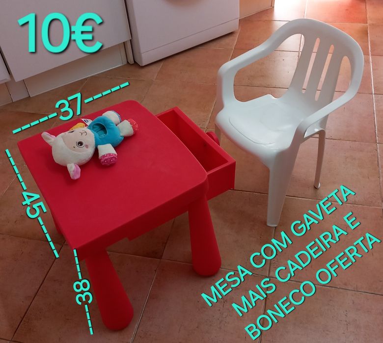 MESA PARA CRIANÇA COM CADEIRA. Casa,Infantário,Quarto,Sala,Cozinha.