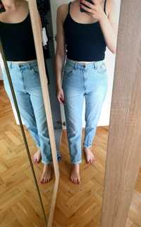 Mom jeans dżinsy Topshop 26/32 S 36 XS 34 jasnoniebieski