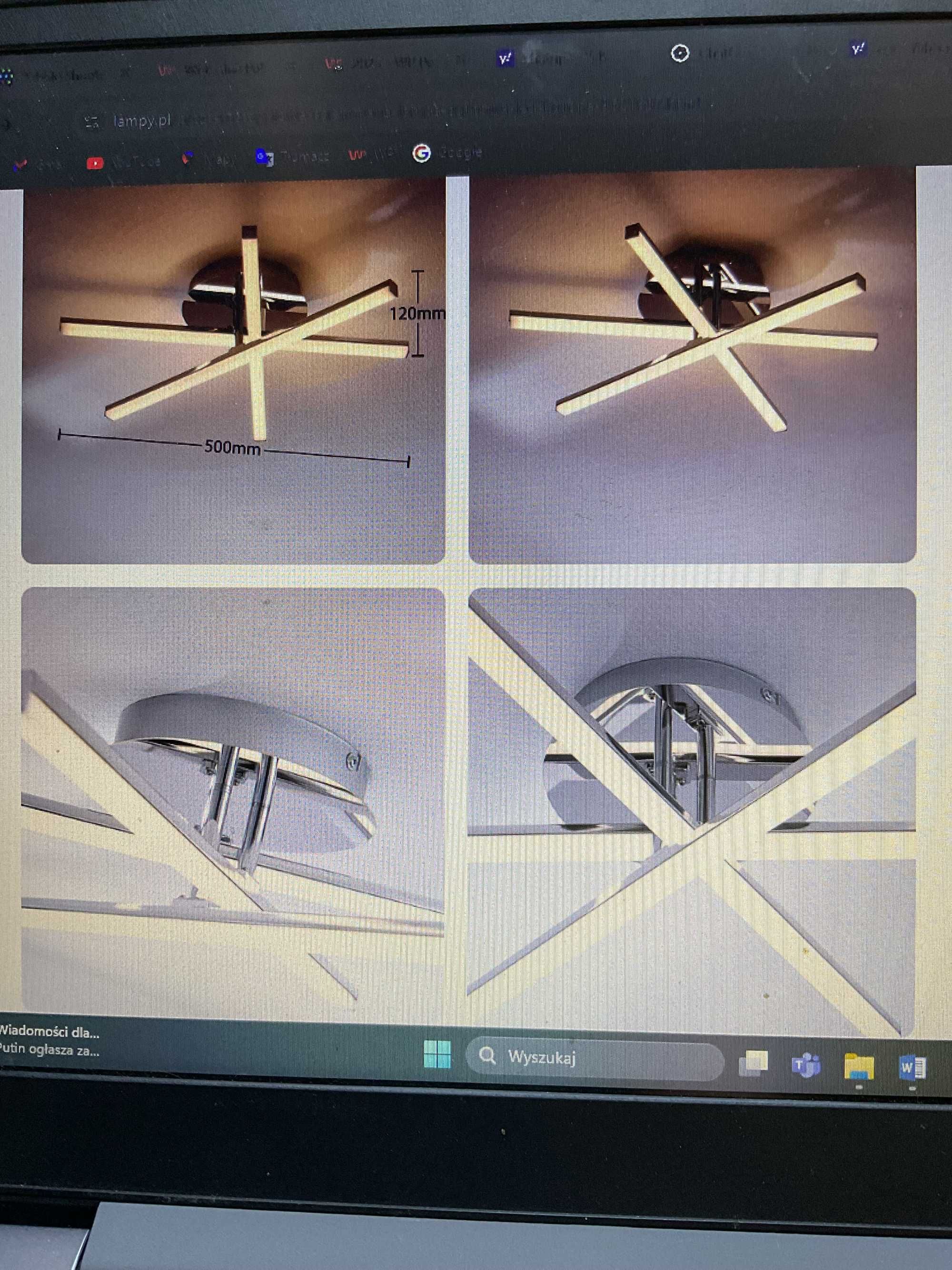 Lampa sufitowa LED czterostopniowa ściemniana