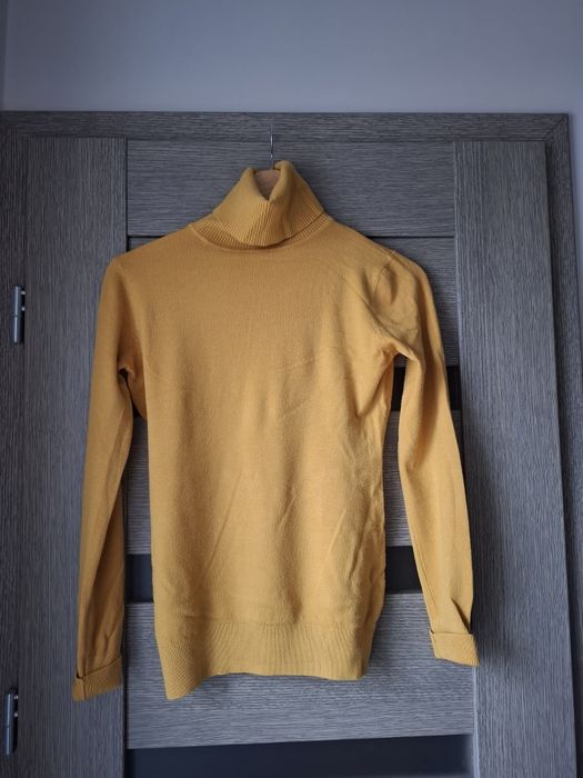 musztardowy golf damski S/M