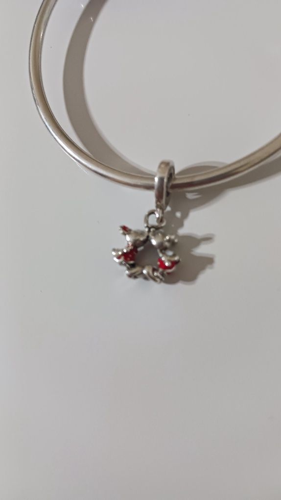 Conta pandora original mickey e minnie em prata