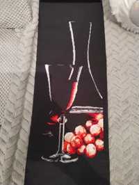 Obraz haft krzyżykowy czerwone wino