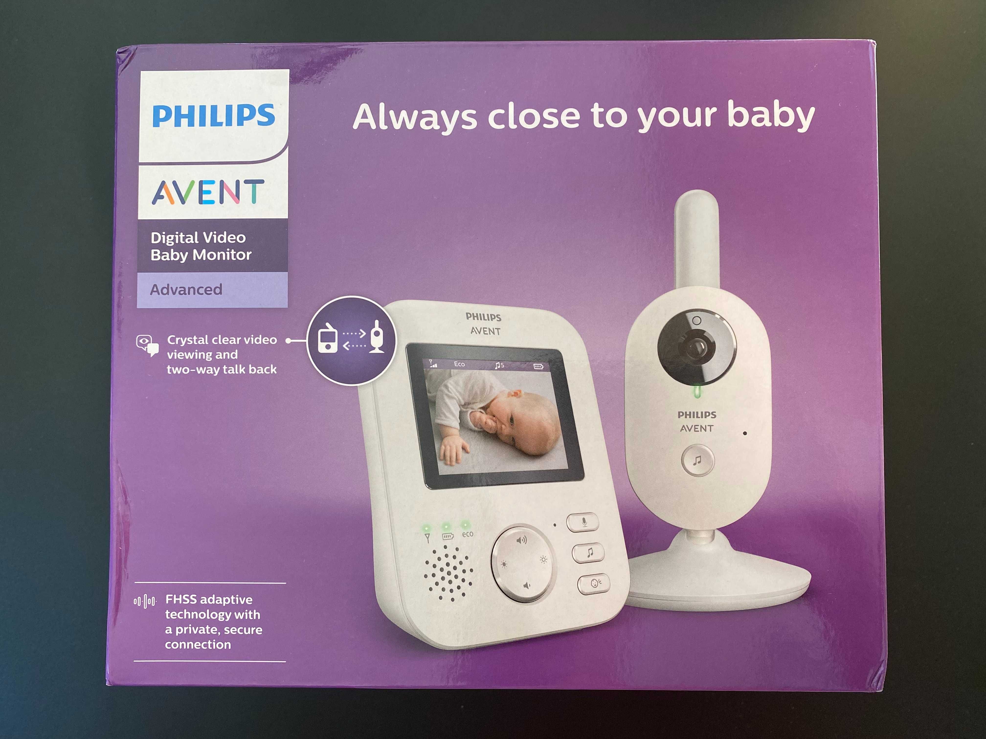 Monitor Video Bebé Philips Avent SCD833/26 (NOVO c/ 3 anos garantia)