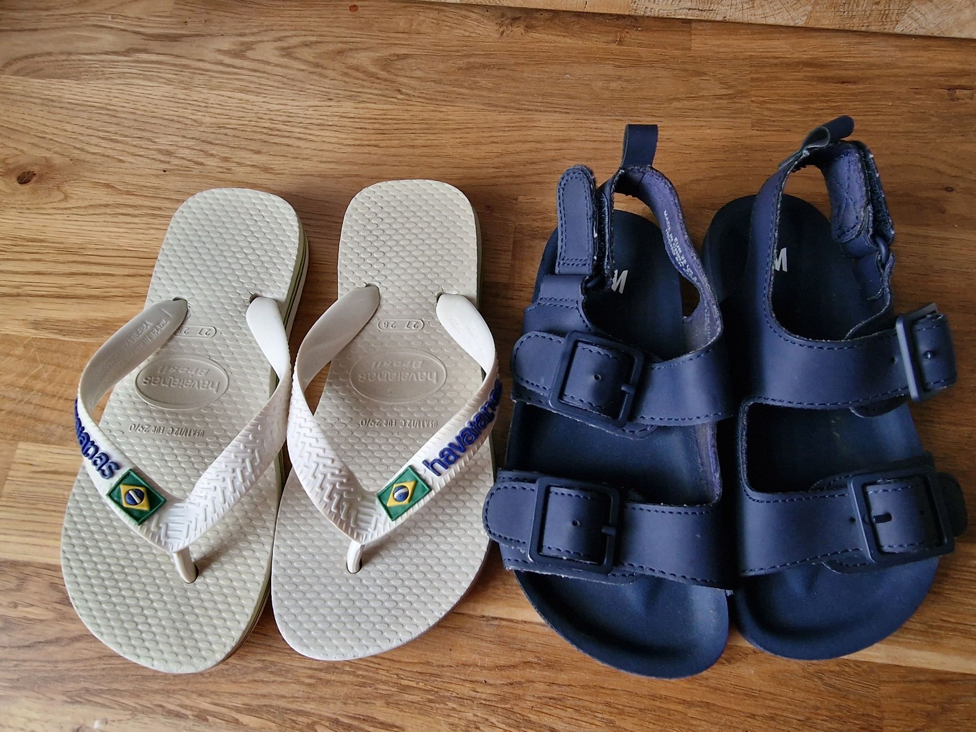 Zestaw sandały h&m 25 i klapki havaianas 27-28