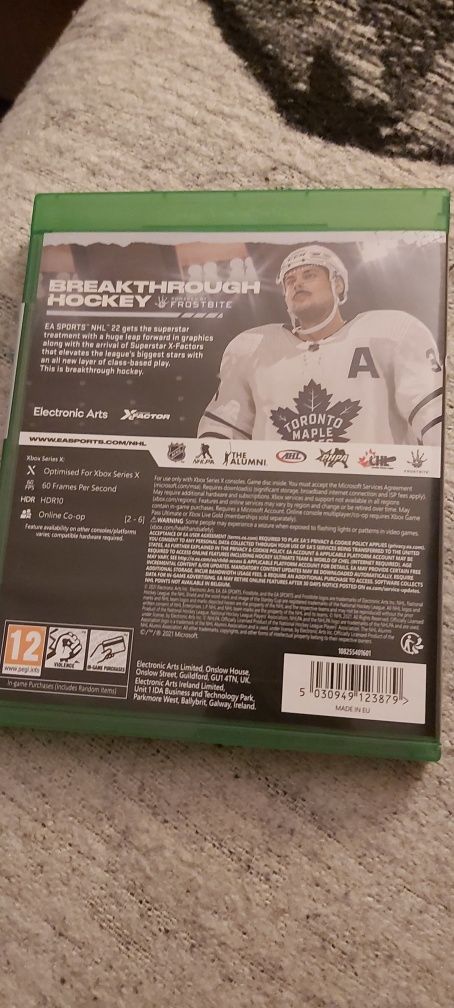 Gra NHL 22 na xbox x
