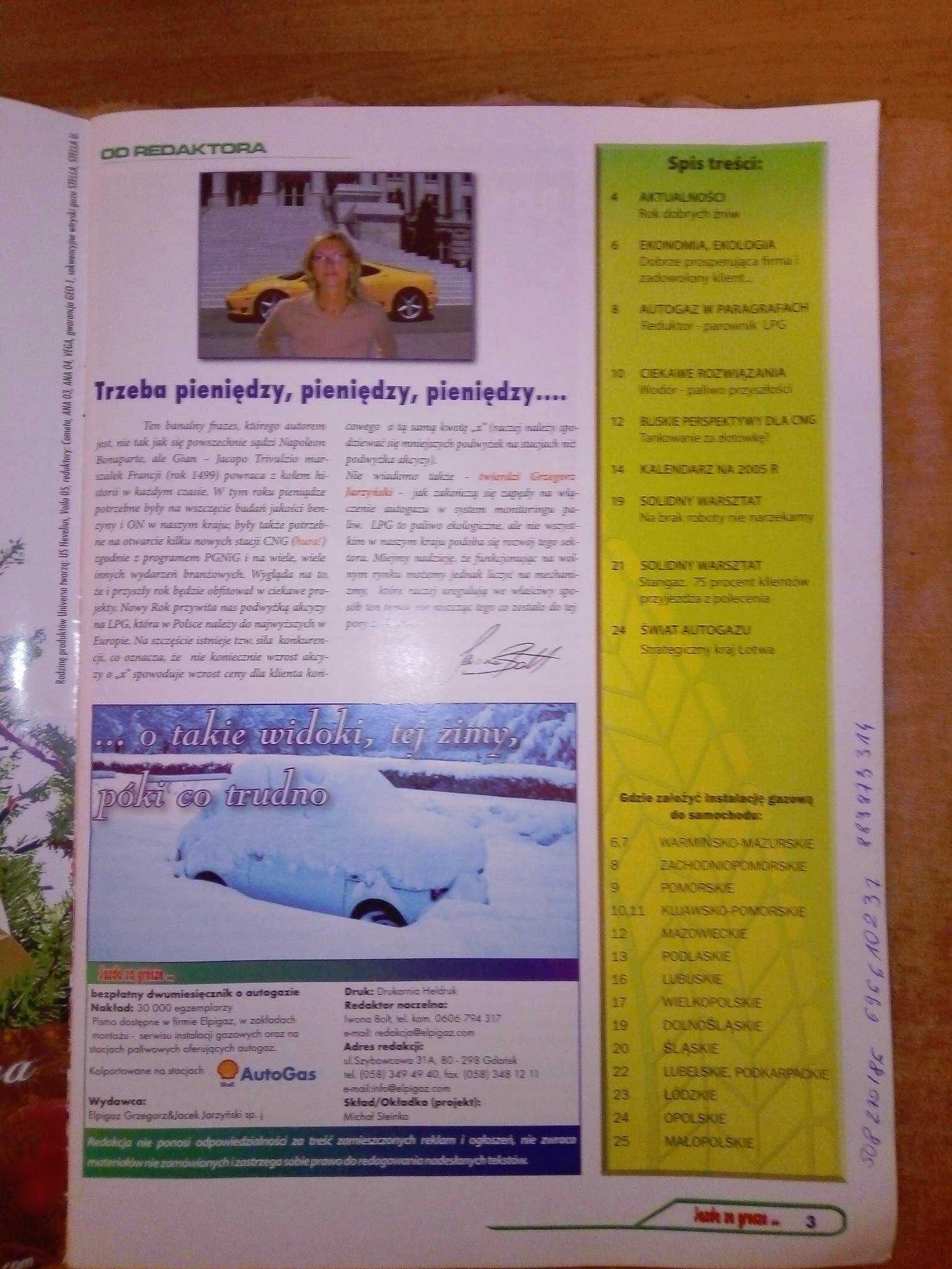 Jazda za grosze pismo o autogazie nr 6 (27) grudzień 2004 Gazeta