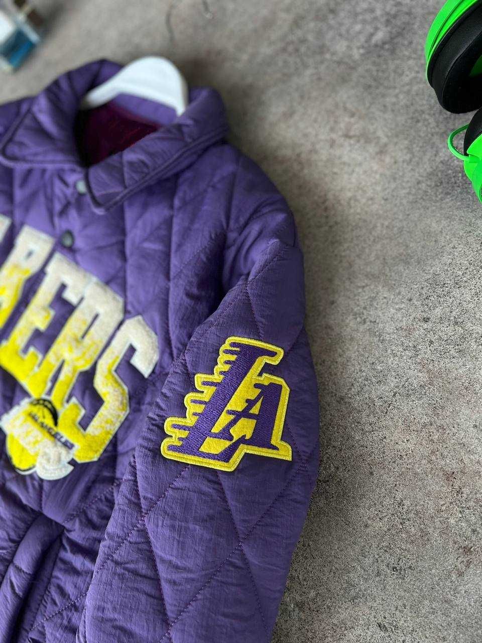 Бомбер LA Lakers стьоганий утеплений холлофайбером весняний i57/65-1