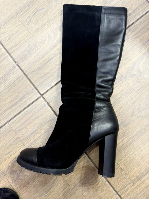 Сапожки сапоги ботінки ботфорди зима