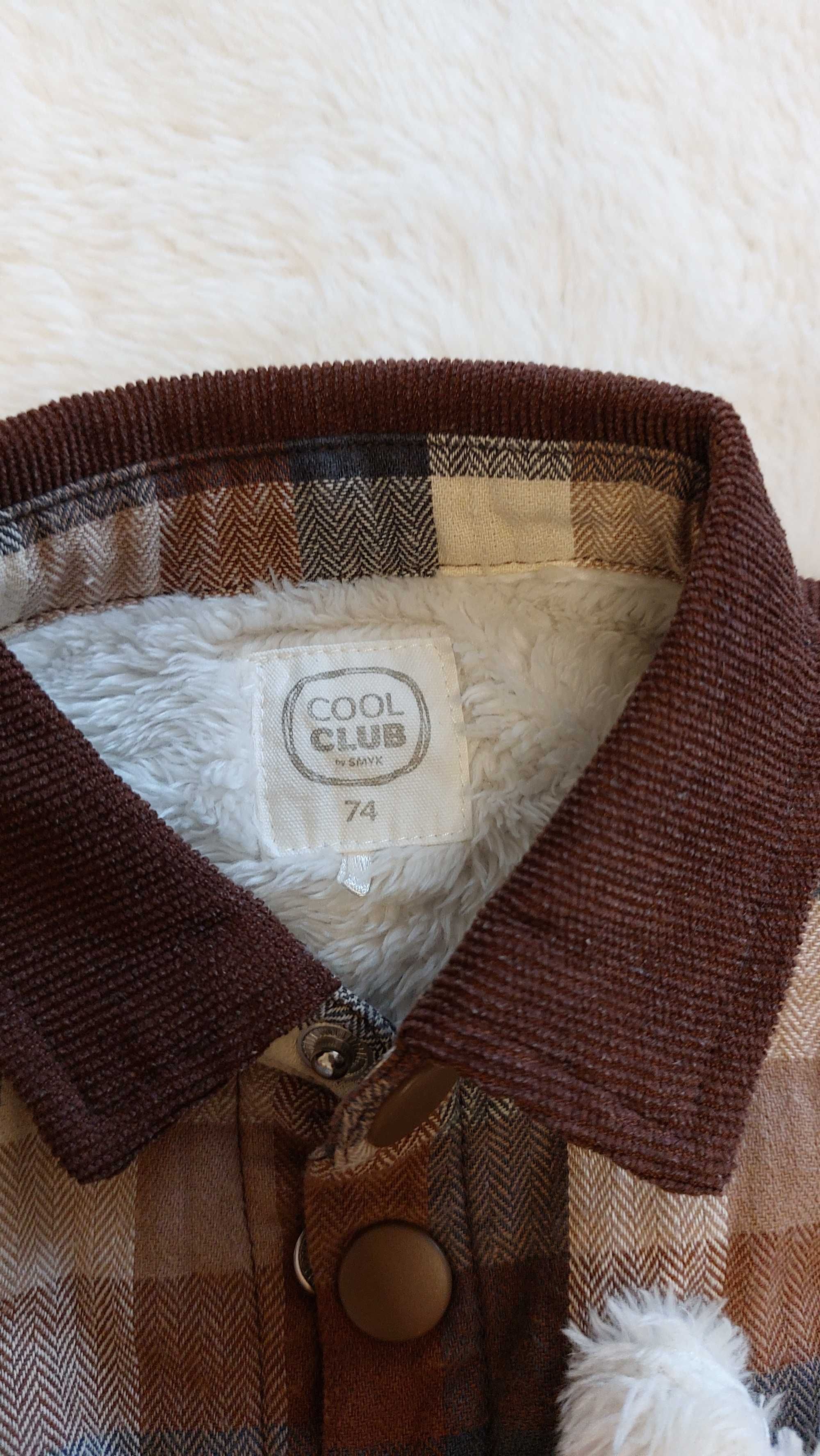 Kurtka zimowa COOL CLUB , zima spodnie smyk sweterek paka ubrań 74
