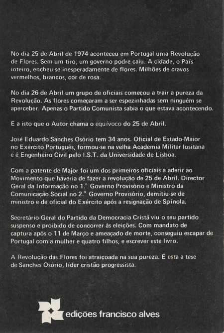 O Equívoco do 25 de Abril - Sanches Osório - 1975