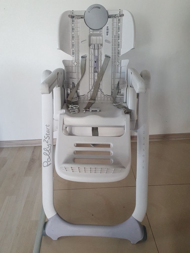 Krzesełko do karmienia Chicco Polly 2 Start szare