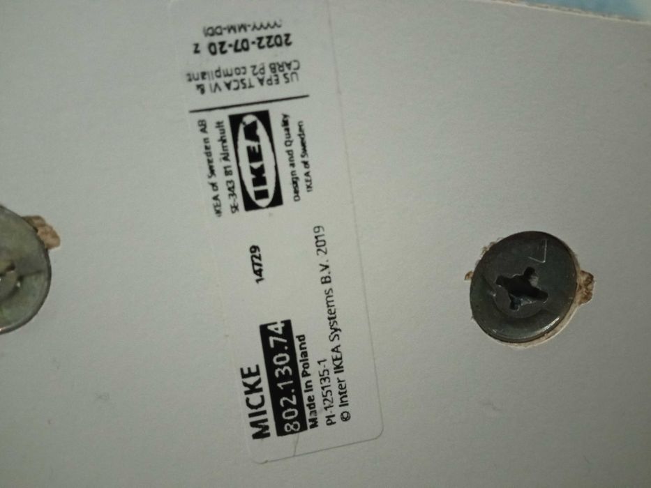 Biurko z szafką Ikea Micke