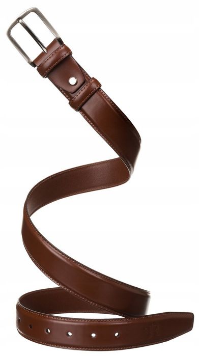 szeroki, skórzany pasek męski z tradycyjną klamrą - rovicky 110