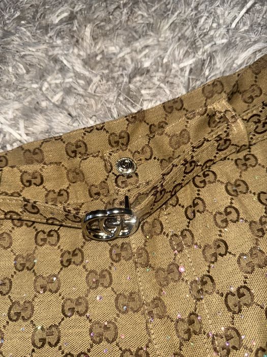 Calções monograma Gucci com brilho