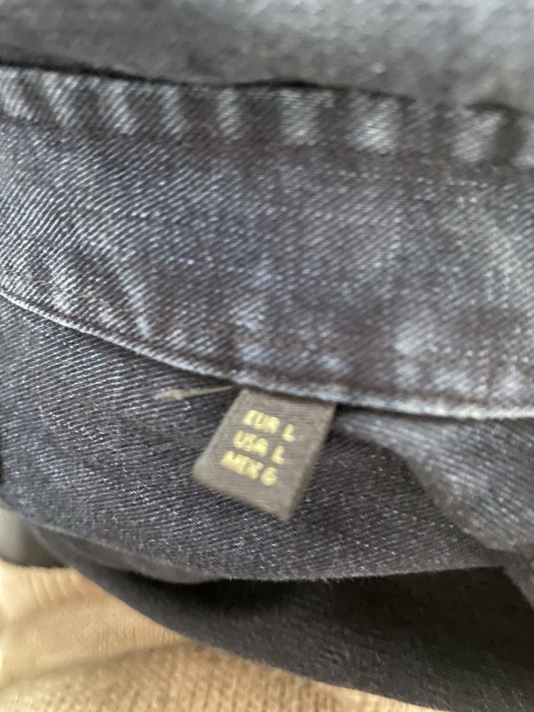Koszula jeans massimo dutti L granatowa
