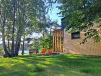 Domki przy jeziorze,prywatna plaża,balia,sauna,Bory Tucholskie