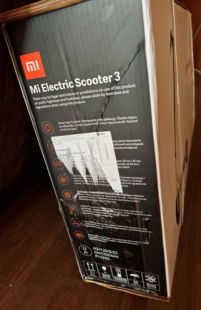 Hulajnoga elektryczna Xiaomi Mi Electric Scooter 3 - NOWA