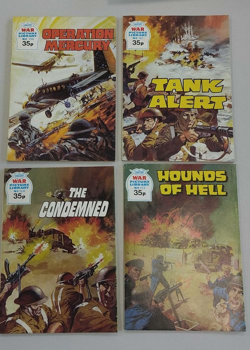 4 komiksy z serii War - Picture Library - nr 153, 154, 157, 159