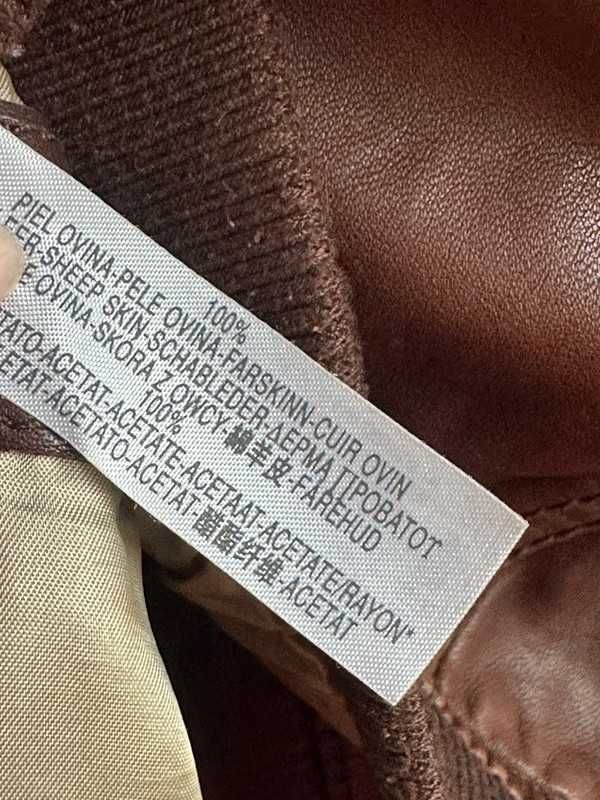 Casaco couro castanho (mulher) - Massimo Dutti