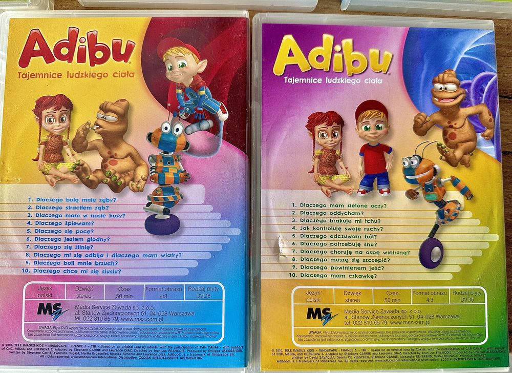 Adibu 5 płyt DVD bajka dla dzieci edukacyjna